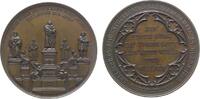 Reformation / Religion Medaille Bronze Luther - auf die Enthüllung des Denkmals in Worms, Denkmal umgeben von anderen Denkmälern / Mehrzeiler im Vierpaß, v. Sch -
