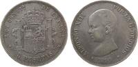 Spanien 5 Pesetas Ag Alfonso XIII, MP-M -