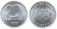 Kapverdische Inseln 20 Centavos Al . -