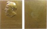 Plakette 1924 Luftfahrt Bronze Eckener Hugo Dr. - auf die Atlantiküberquerung des LZ 126, Büste nach links über Mehrzeiler, v. J. Tautenhayn, ca....