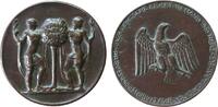 vor 1914 Medaille Bronzeguß Adler Plakette - Volkswohlfahrt und Jugendpflege, Preussen, ca. 104 MM, ca. 350 Gramm -