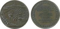 vor 1914 Medaille Bronze Eckernförde - auf das Seegefecht am 5. April, die brennenden Wracks der dänischen Schiffe Christian VIII. und Gefion in d -
