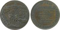 Dänemark Medaille Bronze Eckernförde - auf das Seegefecht am 5. April, die brennenden Wracks der dänischen Schiffe Christian VIII. und Gefion in d -