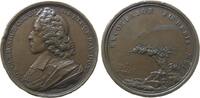 Köln Medaille Bronze Köln - auf Joseph Clemens von Bayern (1688-1723.), Erzbistum, Brustbild nach links / Regenbogen über Eiche in Flußlandsch -