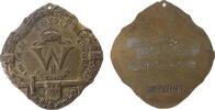 Köln Abzeichen Bronze Köln - auf den 56.Geburtstag von Kaiser Wilhelm II., und seinen Besuch in Köln, Gekröntes W über Wappen, einseitig, v. He -