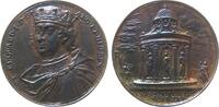 Großbritannien Suitenmedaille Bronze Edward I (1272-1307), Brustbild nach links / Grabmal und Lebensdaten, v. J. Dassier, ca. 40 MM, spätere Anfertigung -