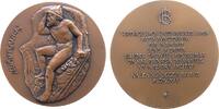 Medaille 1969 Italien Bronze Italienische Handelsbank, antiker Krieger in seiner letzten Ruhestätte / Mehrzeiler in lateinischer Sprache, v. Land...