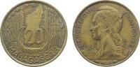 Madagaskar 20 Francs AlBr Landkarte, etwas fleckig -