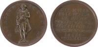 Medaille 1833 Paris Bronze Paris - auf die neuerliche Aufstellung der Statue Napoleons auf den Platz Vendome, Statue / Mehrzeiler, v. Montagny, c...