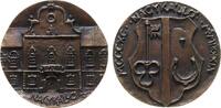 Medaille 1989 Ungarn Bronze Nagykálló, Rathaus / Stadtwappen, Signatur: TS, ca. 96 MM, ca. 460 Gramm gußfrisch