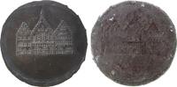 Medaillon o.J. Frankfurt WM bronziert Frankfurter Römer, einseitig, ca. 135 MM, unsigniert, Entwurf zu einer Medaille (?) vz