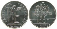 Frankreich 100 Francs 1989 Ag Menschenrechte, Schön 265 unc