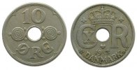 Dänemark 10 Öre KN Christian X -
