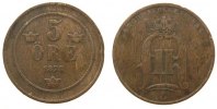Schweden 5 Öre Br Oscar II, Randstoß -