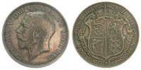 GB Großbritannien ab 1708 1/2 Crown Ag Georg V, Seaby 4011, kleine Randfehler -