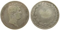 Frankreich 5 Francs 1830 Ag Louis Philippe I, Tiolier, W (Lille) schön