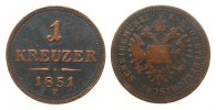 Österreich 1 Kreuzer Ku Franz Joseph I, E (Karlsburg) -
