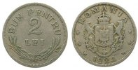 Rumänien 2 Lei KN Ferdinand I, ohne Mzz -