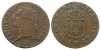 Frankreich 1 Liard 1783 Ku Louis XVI, Mzz: W (Lille) ss-