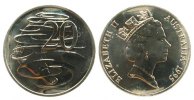 Australien 20 Cents KN Elisabeth II, Schnabeltier -