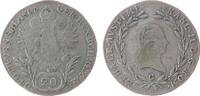 Österreich 20 Kreuzer Ag Franz II. (I.), 1792-1835, C (Prag), Fassungsspur -