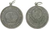 Wilhelm II. (1888-1918) tragbare Medaille Bronze versilbert Wilhelm II (1888-1918) - 25 Jahrfeier der Wiederbegründung des Deutschen Reiches, die Büsten von Wilhelm II. ( -