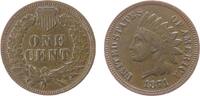 USA 1 Cent 1871 Br Indian head, L (James B. Longacre) ss