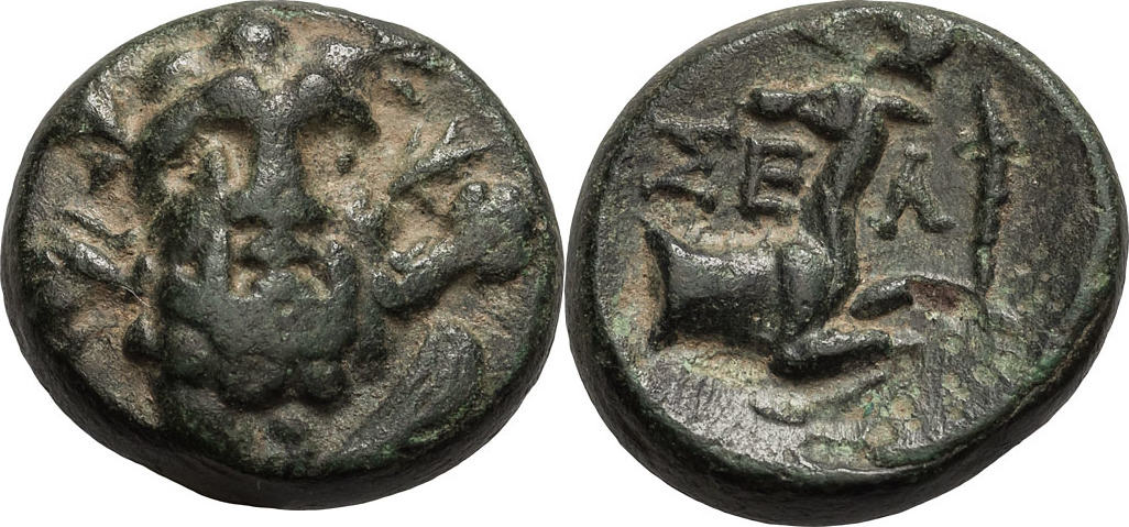 Century bc. Обол Писидия. +"Ancient Greek" +"Sea animal". Side in Pamphylia 3rd-2nd Cent BC Ancient Greek Coin. Daric Coin.