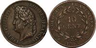 France 10 Centimes France, Colonies, 1843, 10 Centimes, VF -