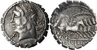 Ancient Roman Dacian Imitation: obverse of L. Scipio Asiagenus, reverse of Ti. Claudius Nero. Denarius Denarius After 79 BC 