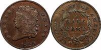 USA ½¢ 1828 Liberty Cap Half Cent AU50+