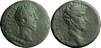 Ancient Roman AE 35 Marcus Aurelius and Lucius Verus -