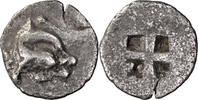 AR 1/2 Obol 435-411 MÖ Eski Yunan Trakya, Tasos.  AR 1/2 Obol 132,69 EUR + 21,66 EUR kargo