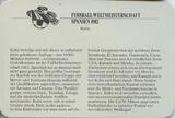 Kuba 1 Peso 1981 M#0026 - Fussball WM 1982 "Espana 82" in original Karte UNC