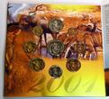 Südafrika Original Kursmünzensatz 2001 GN1120 - KMS Official 9 Coins Mint Set South Africa Kudu Unzirkuiert in Original Folder BU Brilliant Uncirc