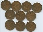 Deutschland Bundesrepublik Bayern Bronzemedaillen Lot 10 Stück GN1102 - Fussball WM München 1974 Fussballweltmeisterschaft 74 UNC in original Box, Patina