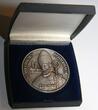 Luxemburg Große Bronzemedaille versilbert 1989 GN586 - Kloster Echternach - Benediktinermissionar St. Willibrod 658-739 AU in Originaletui