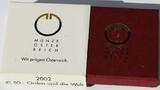 Österreich 50 Euro Gold 1985 GN563d - Orden und die Welt - 2000 Jahre Christentum Proof, in original Box