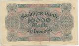 Deutsches Reich Weimar Sachsen 10000 Mark Banknote 1. März 1923 GB724 - Sächsische Bank Dresden Germany Paper Money Gebrauchte Erhaltung