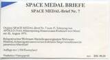Vereinigten Staaten von Amerika USA Bronzemedaille Raumfahrt - Space Medal Cover 1971 (1986) GN806 - Apollo 15 zum 15. Jubiläum - Nasa Space Medal USA UNC im Numisbrief