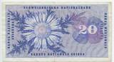 Schweiz Eidgenossenschaft 20 Franken (20 Francs) 5.Januar 1970 GB146 - Schweizerische Nationalbank - Swiss National Bank Switzerland Gebrauchte Erhaltung