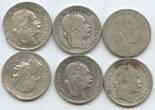 Österreich Ungarn Kaiserreich Lot 6 Stück 1 Florin (Fl, Gulden) Silber 1877 - 1879 GS1016 - Kaiser Franz Joseph. 1848-1916 Austria Vienna Meist F, teilweise Fehler