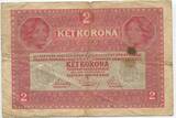 Österreich Ungarn Kaiserreich - Slowenien 2 Kronen mit Stempel 1917 GB574 - Ljubljana - Laibach Stempel 20.1.19 Banknote Gebrauchte Erhaltung