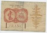 Saarland 1 Franc Banknote 1920 B GB479 - Minenverwaltung Mines Domaniales de la Sarre Stark gebrauchte Erhaltung