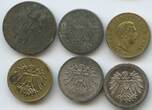 Deutsches Reich Kaiserreich Preussen Weimar Spielgeld Lot 3 Reichsmark + 5 andere nd. 1925 M#6422 - 6 Stück Spielmarken Rechenpfennige VF-EF, Prägefehler