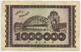 Deutsches Reich Weimar Eine Million Mark Banknote Inflation 1923 GB658 - Stadt Düsseldorf - Notgeld Paper Money Germany Gebrauchte Erhaltung