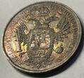 Österreich Lombardei Venetien Italien 1 Scudo Silber 1824 V GB1236 - SEHR RAR Franz I. 1815-1835 Italy Lombardy-Venetia aEF, prächtige Patina auf Adlerseite