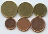 Europa 1,2,5,10,20,50 Cents Ronden ungeprägt nd. G6746 - Schrötlinge, Rondellen Lot alle ungeprägt VF-EF