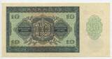 Deutsche Demokratische Republik 10 Mark Banknote 1948 Berlin GB413 - Zehn deutsche Mark Geldschein DDR Fast unzirkuiert, leichter Mittelknick