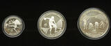 Griechenland 100,250,500 Drachmai Silber Set 1982 GN454 - Pan-European Games Olympia Greece Unzirkuiert in Original Box